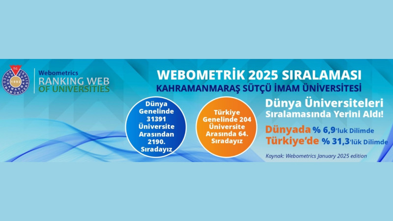 KSÜ, Webometrics 2025’te Büyük Başarıya İmza Attı