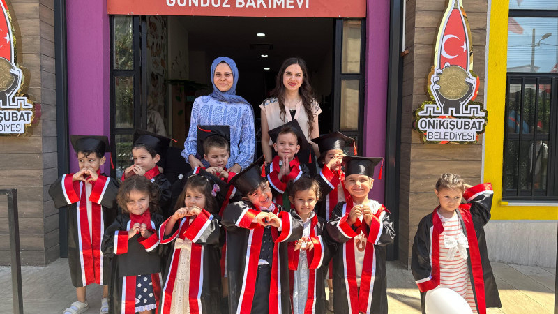 Onikişubat Belediyesi’nin Gündüz Bakımevi’nde ilk mezuniyet heyecanı