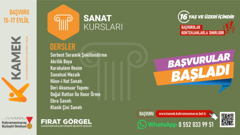 KAMEK’le Herkes İçin Eğitim; Yeni Dönem Kurs Kayıtları Başladı