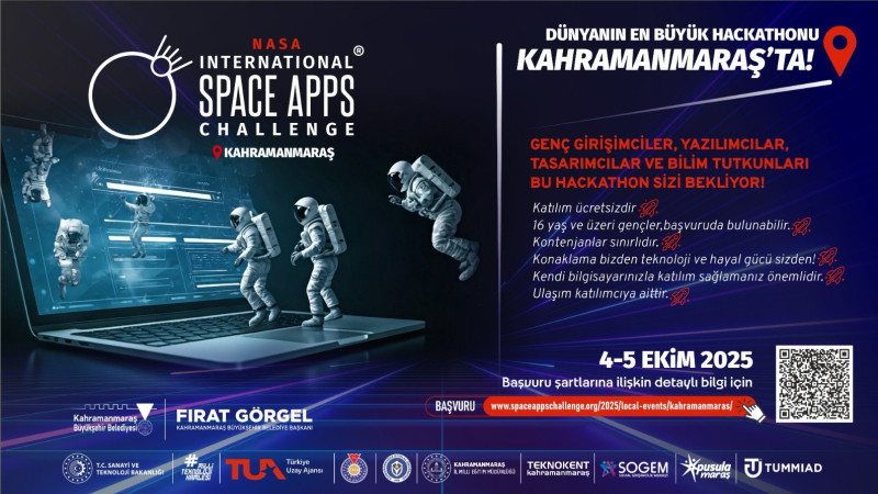 Kahramanmaraş’ta Bir İlk; Büyükşehir NASA’nın Dev Organizasyonuna Ev Sahipliği Yapacak