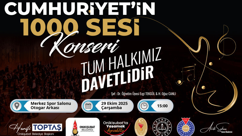 Onikişubat Belediyesi’nden bin kişilik dev koro ile Cumhuriyet Bayramı kutlaması