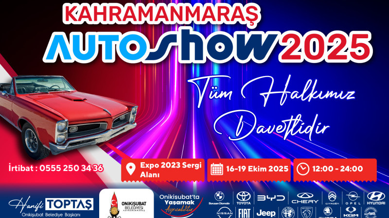 Bölgenin en büyük Auto Show’u yarın Kahramanmaraş’ta başlıyor!